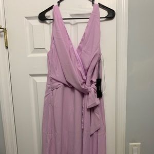 Dress with front knot tie